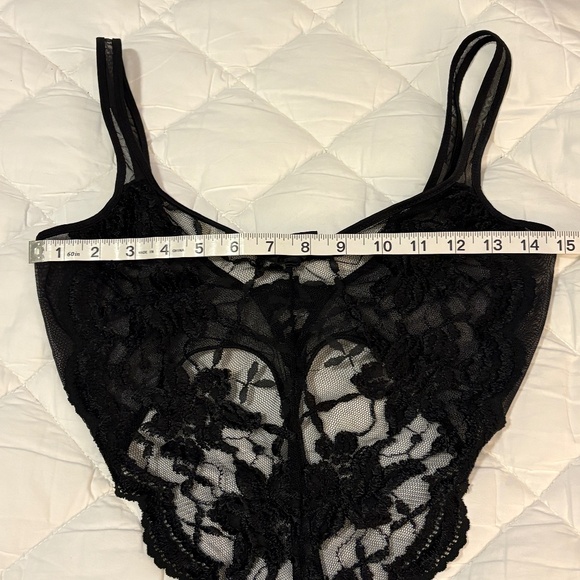 Vintage Victoria's Secret Gold Crown Label Black Lace Bodysuit - Picture 10 of 11
